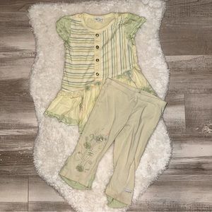 Naartjie Top & Leggings Outfit Size 5